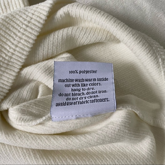 Dudley Stephens • Cream Ribbed College Tee Size Large - Picture 6 of 7